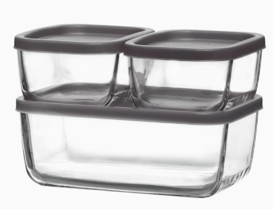 3 Piece Glass Container Set