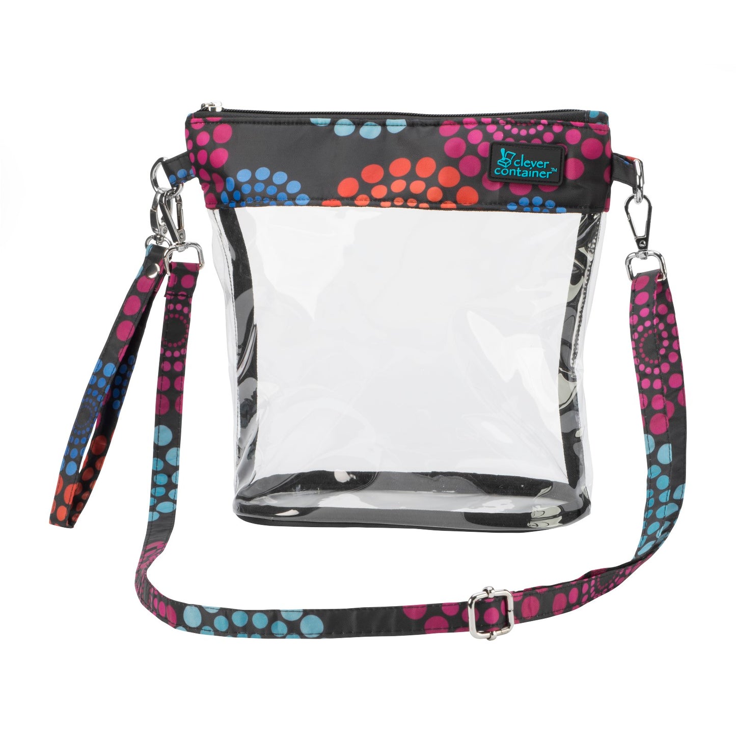 Clear Compact Crossbody Bag - Color - Bright Lights Trim
